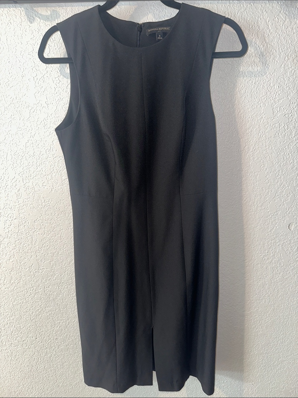 Banana Republic Black Sleeveless Midi Sheath Dress